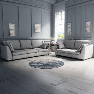 The Range Milan 3 Seater and 2 Seater Sofas - Lichen