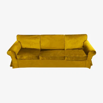 The Range Ektorp Velvet Sofa Cover - Tumeric / 218cm