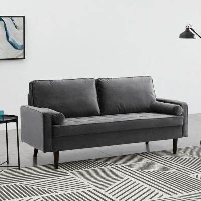 The Range Scott Velvet Sofa Suite - Grey Velvet / 3
