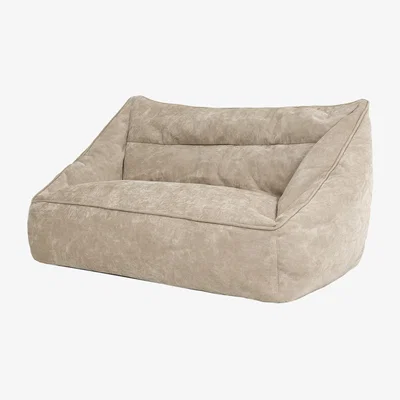 The Range icon Giant Chenille Bean Bag Floor Sofa - Natural