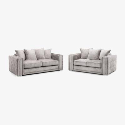 The Range Alexa Chenille 32 Sofa Set - Truffle - Truffle