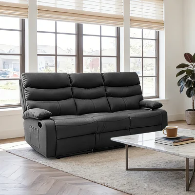 The Range Blanca Recliner Sofa - Black