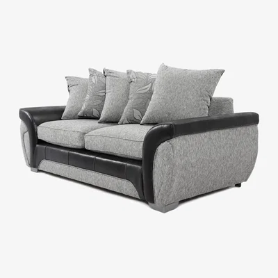 The Range Dundee Fabric Sofa Set - Grey / 3