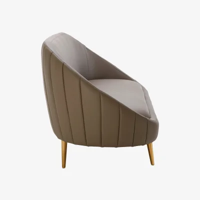 The Range Lagero Brown Leather Effect 3 Seater Sofa - Brown