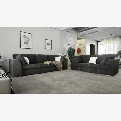 The Range Hatton 3 Seater and 2 Seater Sofas - Dark Grey