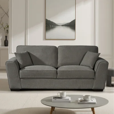 The Range Roslyn soft fabric 3 seat sofa - Charcoal Grey
