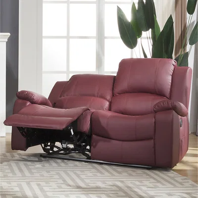 The Range Glendale 2 Seat Electric Recliner Sofa - Burgundy
