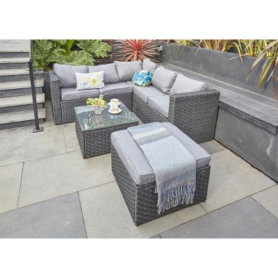 The Range 6 Seater Modular Rattan Sofa Set - grey