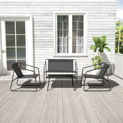 The Range Leyton Sofa Set - Black
