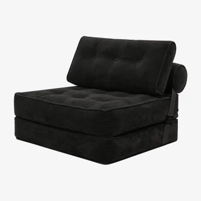 The Range Levede Single Convertible Foldable Floor Mattress Sofa Bed - Black