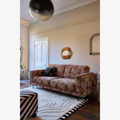 Rockett St George The Grace Medium Sofa In Leopard Love Velvet Natural