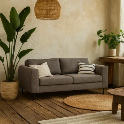The Range San Sebastian 2 Seater Sofa Light Fabric - Brown
