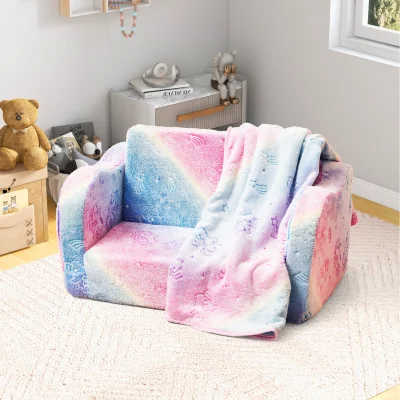 The Range 2-in-1 Folding Toddler Sofa Lounger - Pink