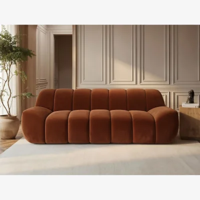 The Range Macy Large Sofa Chenille - Orange