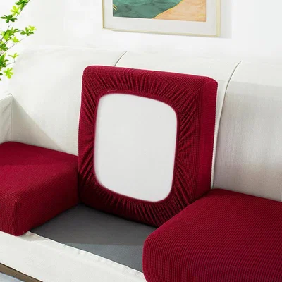 The Range Stretchy Corn Fleece Sofa Cover for All Seasons - Triple Red