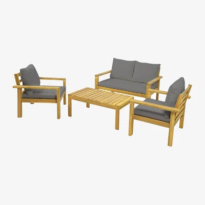 The Range Suntime Harley Acacia Sofa Set - Brown