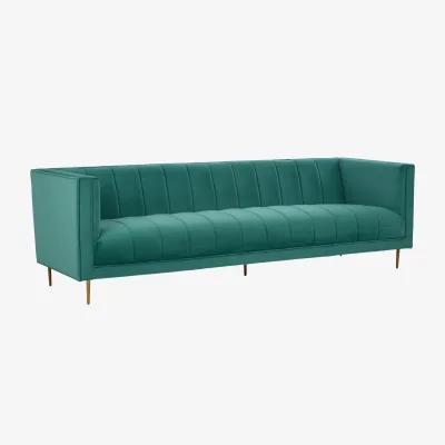 The Range Otylia 3 Seat Green Sofa - Green