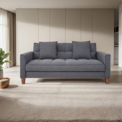 The Range 3 Seater Sofa Modern Fabric Sofa Couch Upholstered Sofa Settee - Grey