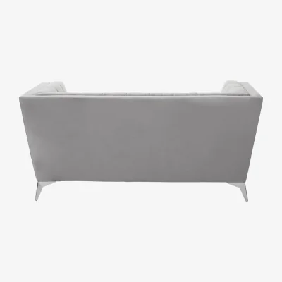 The Range Hansa Two Seat Grey Velvet Sofa - Grey