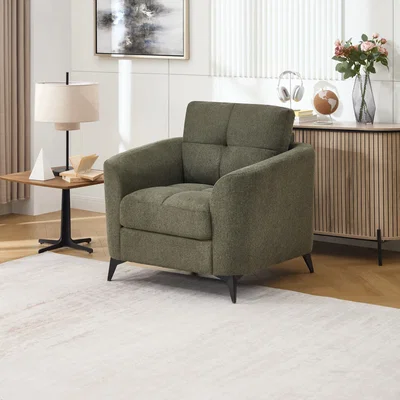 The Range Solna 1, 2, and 3 Seater Scandi Style Fabric Sofa - Green