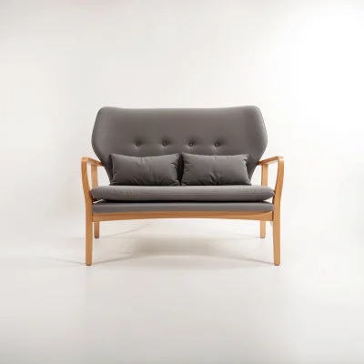 The Range Stockholm 2 Seat Grey Sofa With Birchwood Frame - Grey