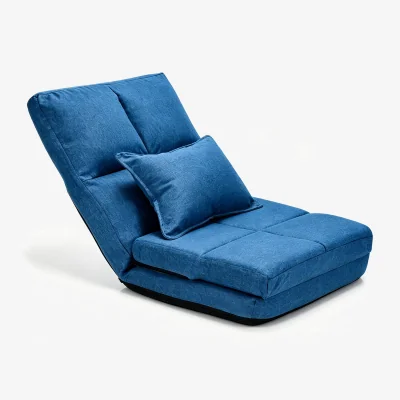 The Range Folding Floor Sofa With Upholstered Cushion - Blue