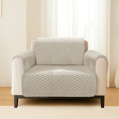The Range Luxury Chunky Popcorn Thermal Sofa Protector - Beige / 60cm