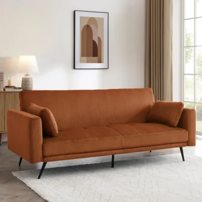 The Range Tom Sofa Bed - Burnt Orange Cord / Cord