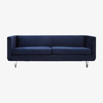 The Range Pinner Navy Velvet 3 Seater Sofa - Blue