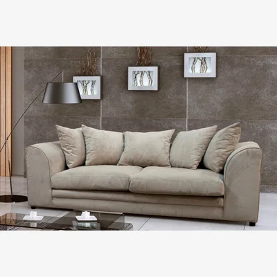 The Range Kaspo 3 and 2 Fabric Sofa Set - Beige / 185cm