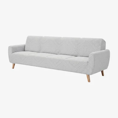 The Range High Stretch  Anti-slip Full-Coverage Couch Cover Sofa Cover with Foam Rods - Light Grey / 145 - 185 cm