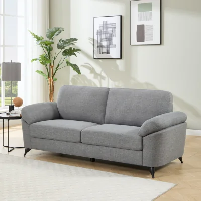 The Range Malmo Modern Scandi Style Fabric Living Room 1, 2, 3 Seater Sofa Set - Grey / 212cm