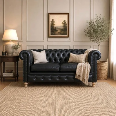 The Range Brompton 2 Seater Sofa - Black