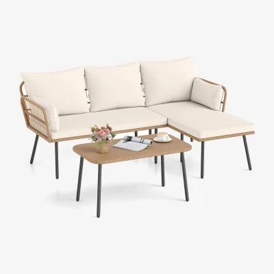 The Range 3 Piece Cushioned Sectional Sofa Set