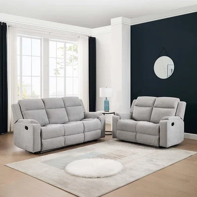 The Range Orka Collection 2 Seater and 3 Seater Sofa Set - Grey