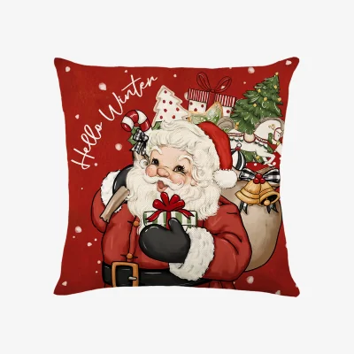 The Range Christmas Print Sofa Pillow Cover - Red / Style 2