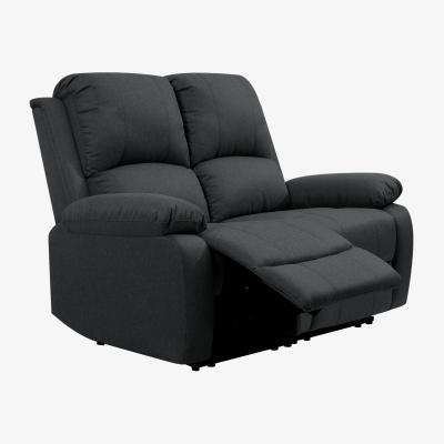 The Range Reclining Luxury Fabric Sofa Set In Dark Grey - Grey / 2