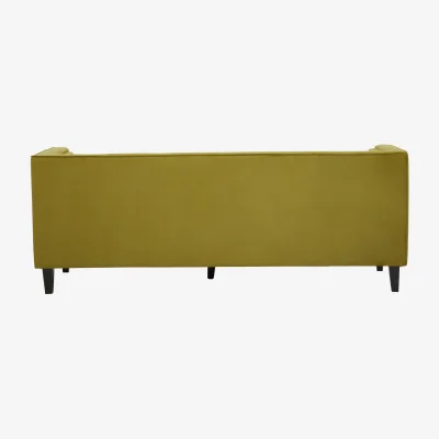 The Range Helia 3 Seat Olive Velvet Sofa - Green