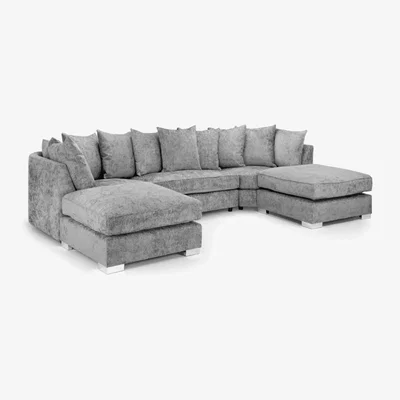 The Range Bishop U Shape Scatterback Sofa 5 Seater  - Grey