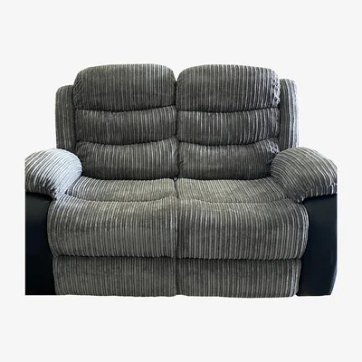 The Range Milano 2 Seater Recliner Sofa - Grey Jumbo Cord
