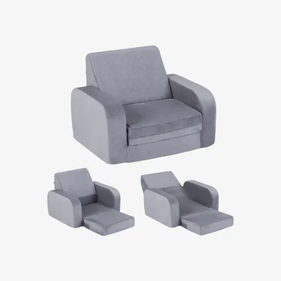 The Range Fold Out Toddler Couch - Grey