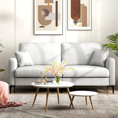 The Range Upholstered Loveseat Sofa - Grey