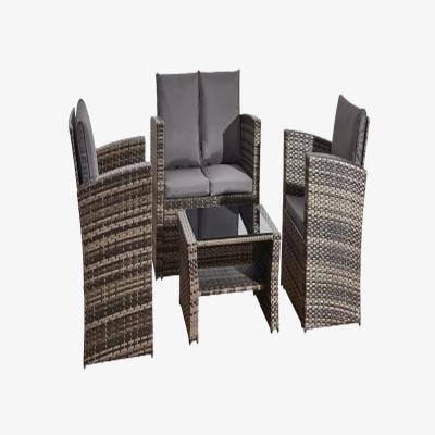 The Range Rattan Furniture Sofa Set - Grey
