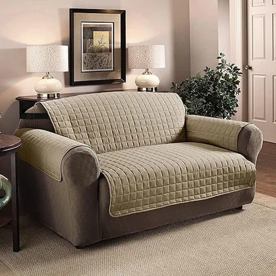The Range Soft Touch Water-Repellant Sofa Protector - Cream / 2 Seater