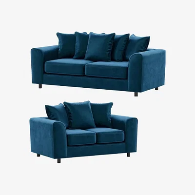 The Range DYLAN Plush Velvet 3 Seater and 2 Seater Sofa