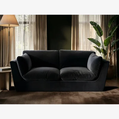 The Range Orson 3 Seater Sofa Velvet - Black