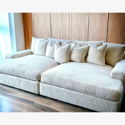 The Range Teddy Boucle Cinema Sofa  - Ivory