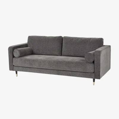 The Range Wyld Haus Bongola Grey Large 3-Seater Sofa - Grey