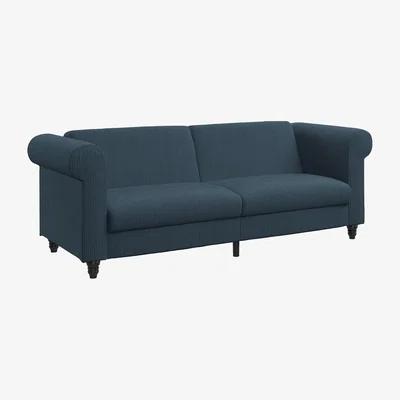 The Range Felix 3 Seaters Sofa bed Blue Corduroy - Blue