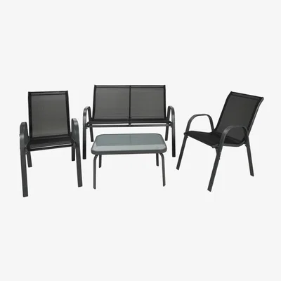 The Range Vienna Four Piece Sofa Set - Dark Grey